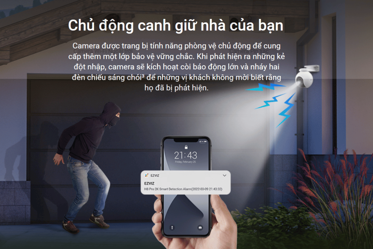Camera Wi-Fi Ngoài trời EZVIZ H8 Pro 3MP 2K – Hàng chính hãng-3