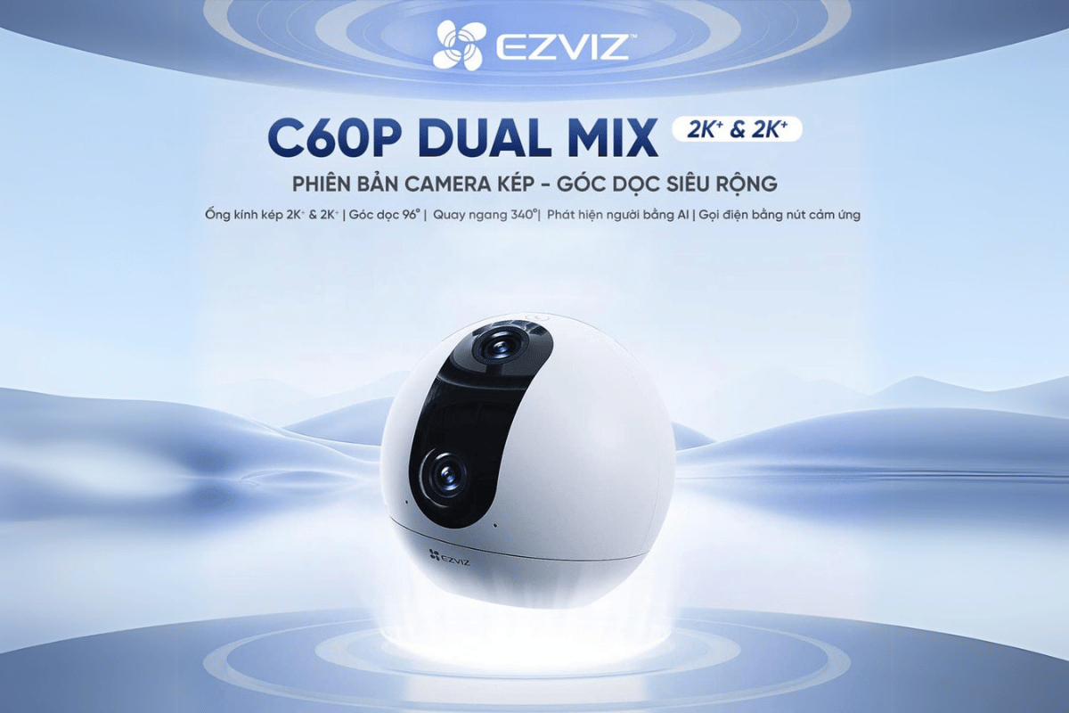 Camera Ezviz C60p Dual Mix ống kính kép – Góc Nhìn Siêu Rộng - Trong nhà-2