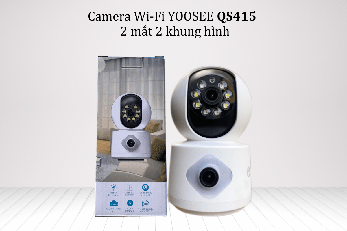 Camera Wi-Fi YOOSEE QS415 - 2 mắt 2 khung hình, có màu ban đêm-3