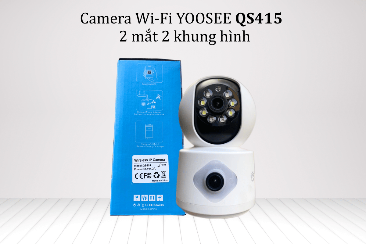 Camera Wi-Fi YOOSEE QS415 - 2 mắt 2 khung hình, có màu ban đêm-4
