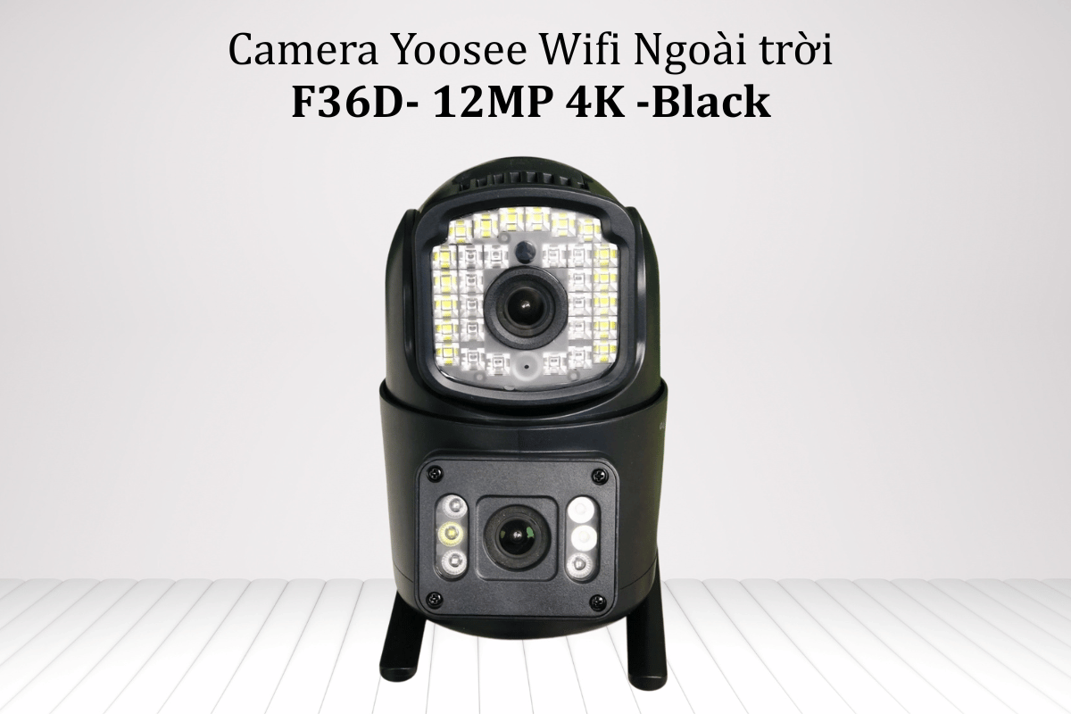 Camera Wifi 12MP 4K Yoosee F36D-White / Black | Ngoài trời | 2 ống kính 2 khung hình-4