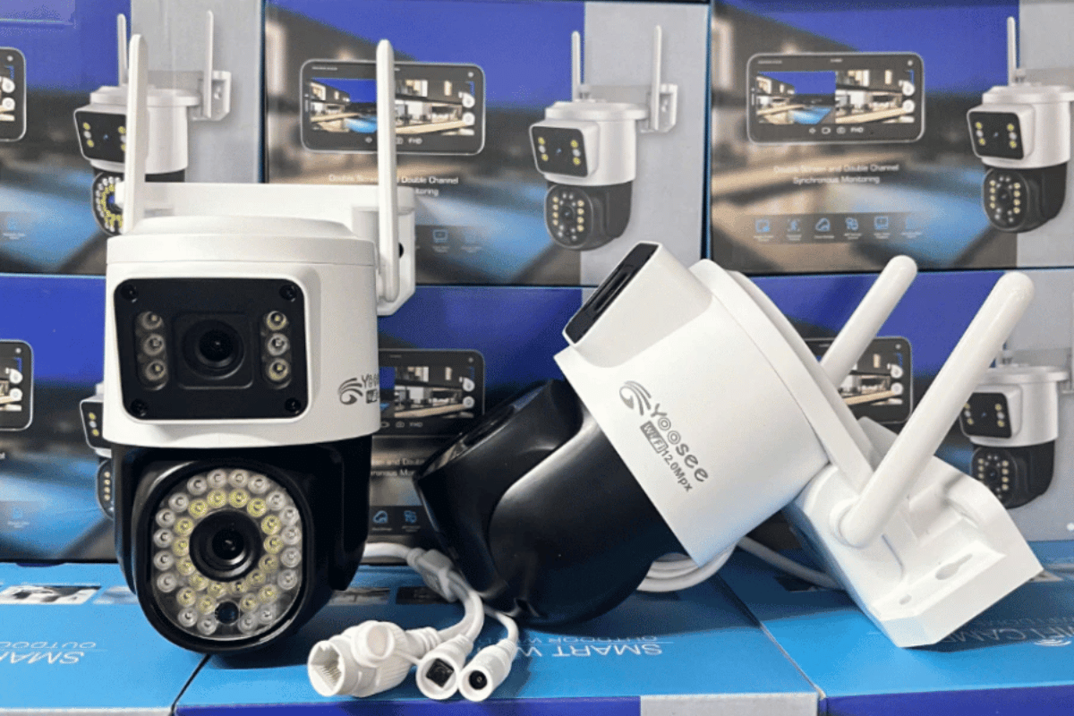 Camera Wifi 9MP Yoosee QPT366-B ĐÈN BÁO ĐỘNG ĐỎ / QPT366 | 4K | Ngoài trời | 2 ống kính 2 khung hình-1