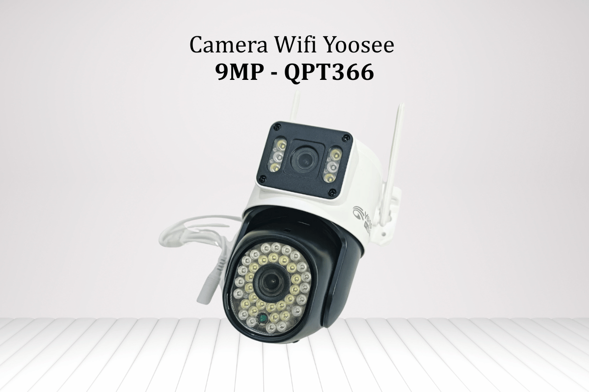 Camera Wifi 9MP Yoosee QPT366-B ĐÈN BÁO ĐỘNG ĐỎ / QPT366 | 4K | Ngoài trời | 2 ống kính 2 khung hình-4