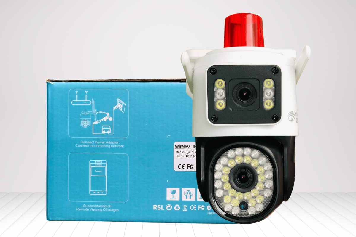 Camera Wifi 9MP Yoosee QPT366-B ĐÈN BÁO ĐỘNG ĐỎ / QPT366 | 4K | Ngoài trời | 2 ống kính 2 khung hình-8