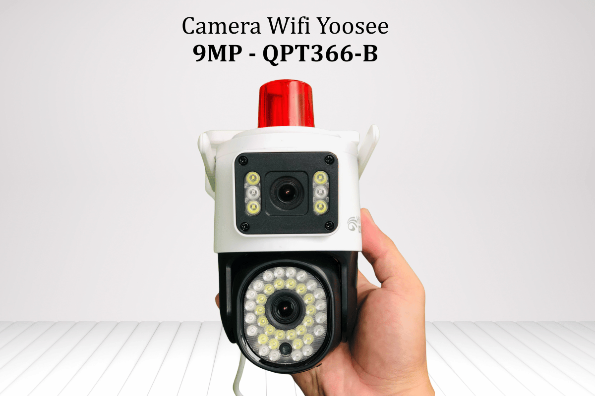 Camera Wifi 9MP Yoosee QPT366-B ĐÈN BÁO ĐỘNG ĐỎ / QPT366 | 4K | Ngoài trời | 2 ống kính 2 khung hình-9