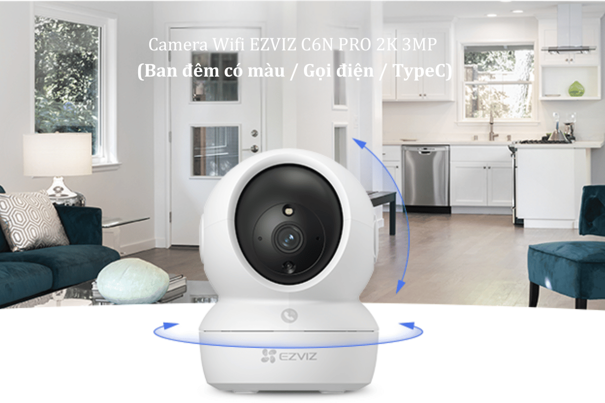 Camera Wifi EZVIZ C6N PRO 2K 3MP(Ban đêm có màu + Gọi điện + TypeC)-1