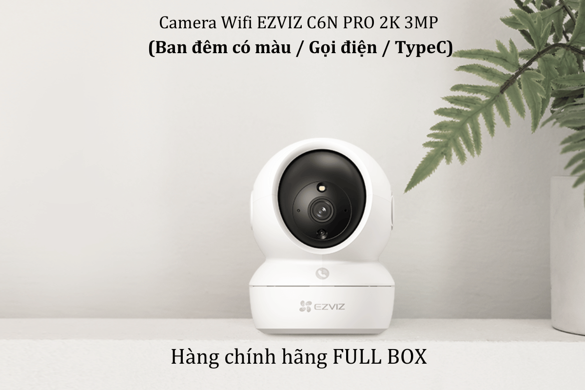 Camera Wifi EZVIZ C6N PRO 2K 3MP(Ban đêm có màu + Gọi điện + TypeC)-4