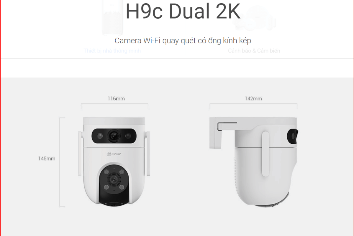 Camera Wifi EZVIZ H9C 2K- 3MP+3MP | 3K 5MP+5MP Dual 2 mắt camera 2 khung-7